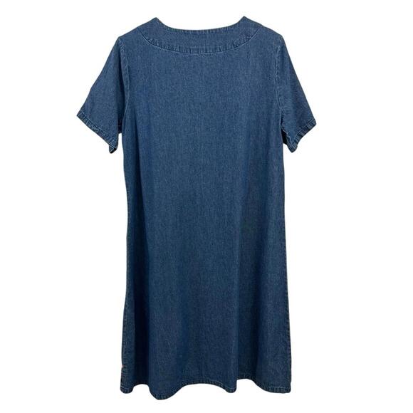 Country Store Women’s Floral Embroidered Denim Dress Size M - Picture 2 of 5